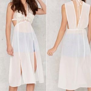 Black sheer lace top midi dress by sadie and sage